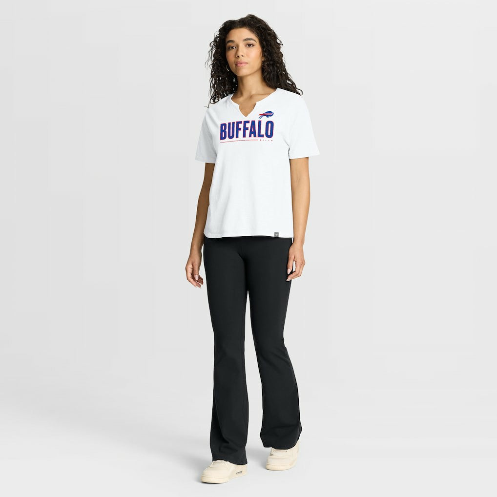 Buffalo Bills Women's Redzone Slub Boxy T-Shirt - White - Fanatics