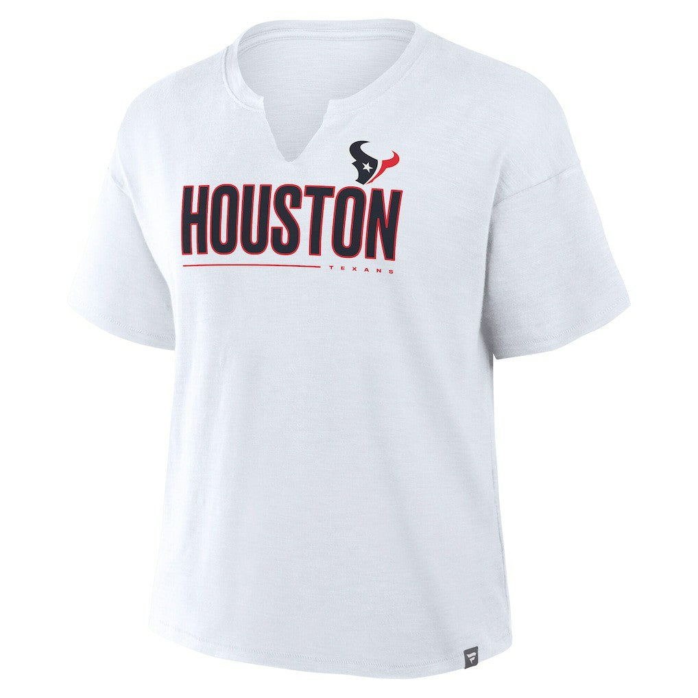 Houston Texans Women's Redzone Slub Boxy T-Shirt - White - Fanatics