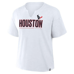 Houston Texans Women's Redzone Slub Boxy T-Shirt - White - Fanatics