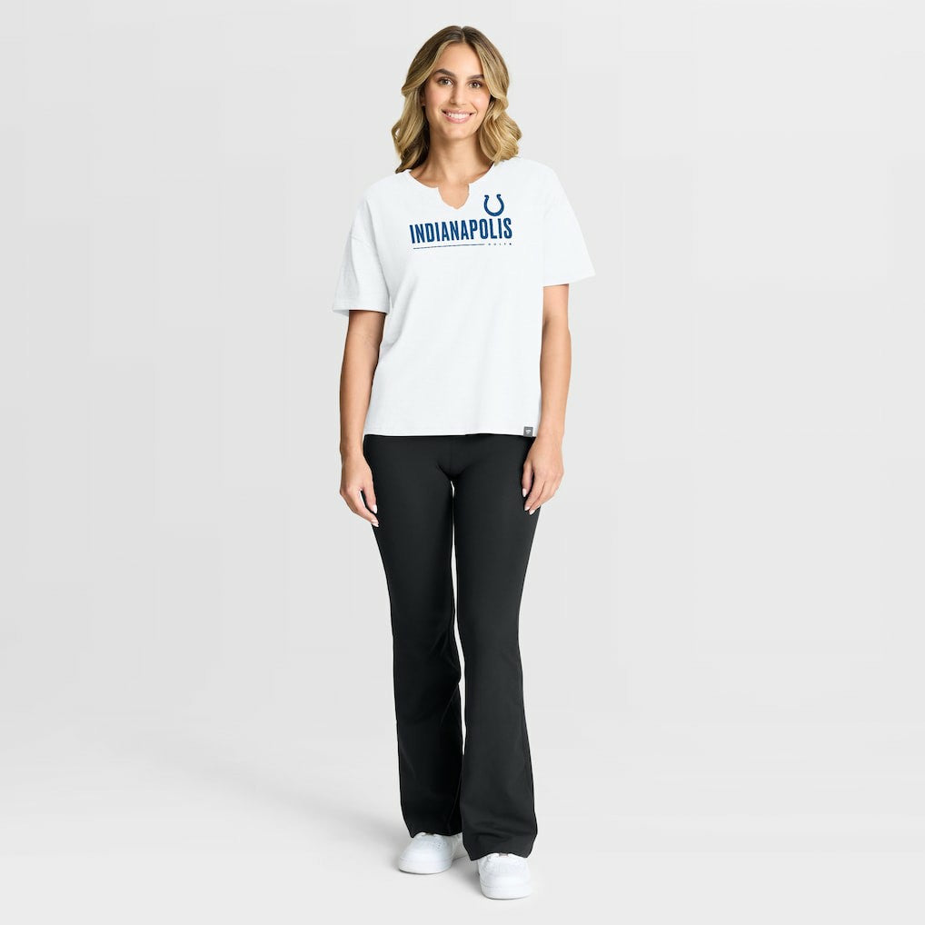 Indianapolis Colts Women's Redzone Slub Boxy T-Shirt - White - Fanatics