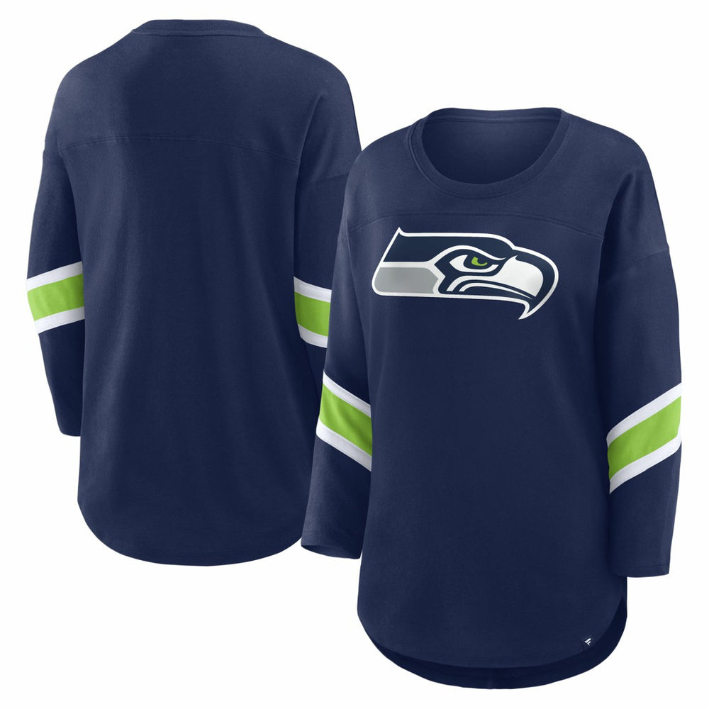 Seattle Seahawks Women's Redzone 3/4-Sleeve T-Shirt - College Navy - Fanatics