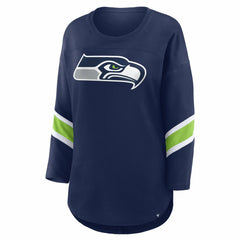 Seattle Seahawks Women's Redzone 3/4-Sleeve T-Shirt - College Navy - Fanatics
