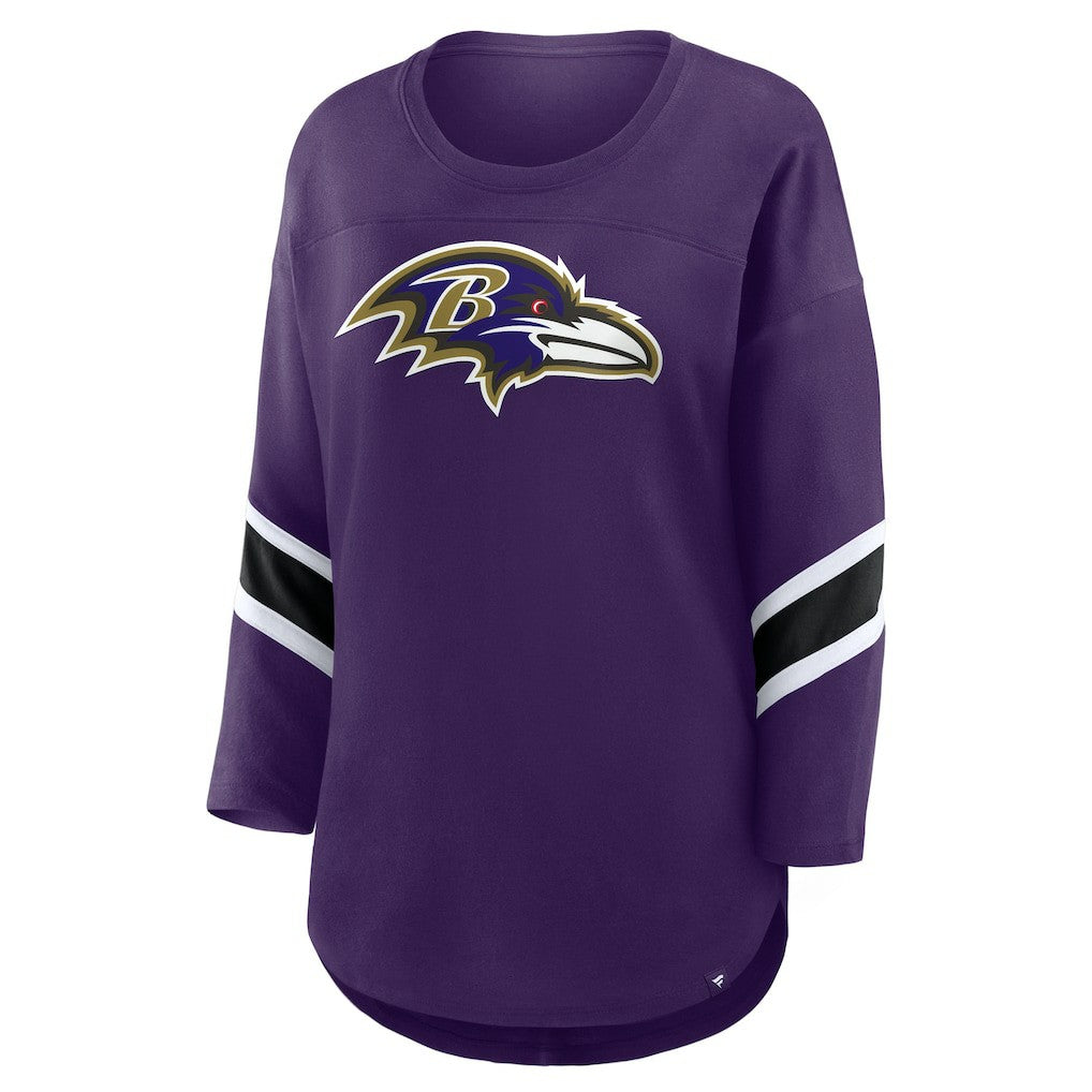 Baltimore Ravens Women's Redzone 3/4-Sleeve T-Shirt - Purple - Fanatics