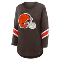 Cleveland Browns Women's Redzone 3/4-Sleeve T-Shirt - Brown - Fanatics