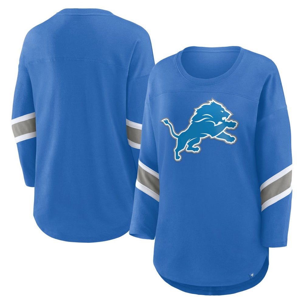 Detroit Lions Women's Redzone 3/4-Sleeve T-Shirt - Blue - Fanatics