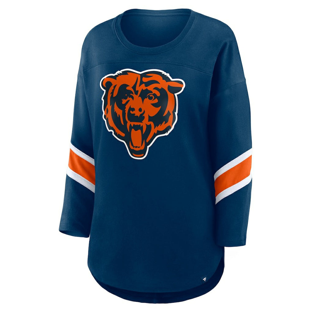 Chicago Bears Women's Redzone 3/4-Sleeve T-Shirt - Navy - Fanatics