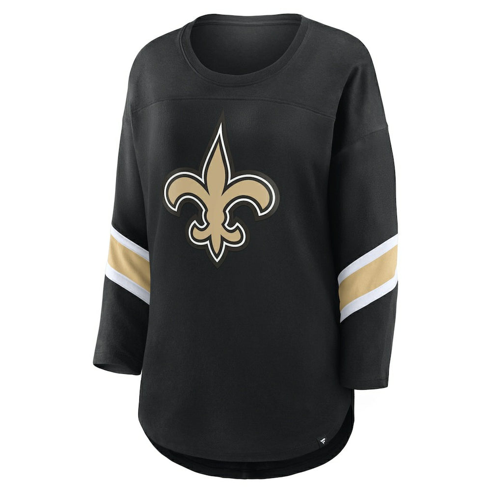 New Orleans Saints Women's Redzone 3/4-Sleeve T-Shirt - Black - Fanatics