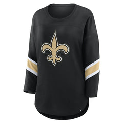 New Orleans Saints Women's Redzone 3/4-Sleeve T-Shirt - Black - Fanatics