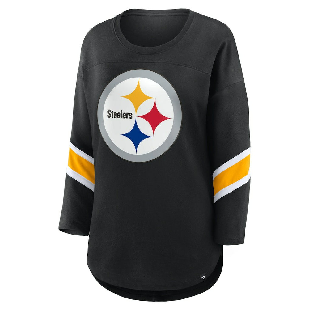 Pittsburgh Steelers Women's Redzone 3/4-Sleeve T-Shirt - Black - Fanatics