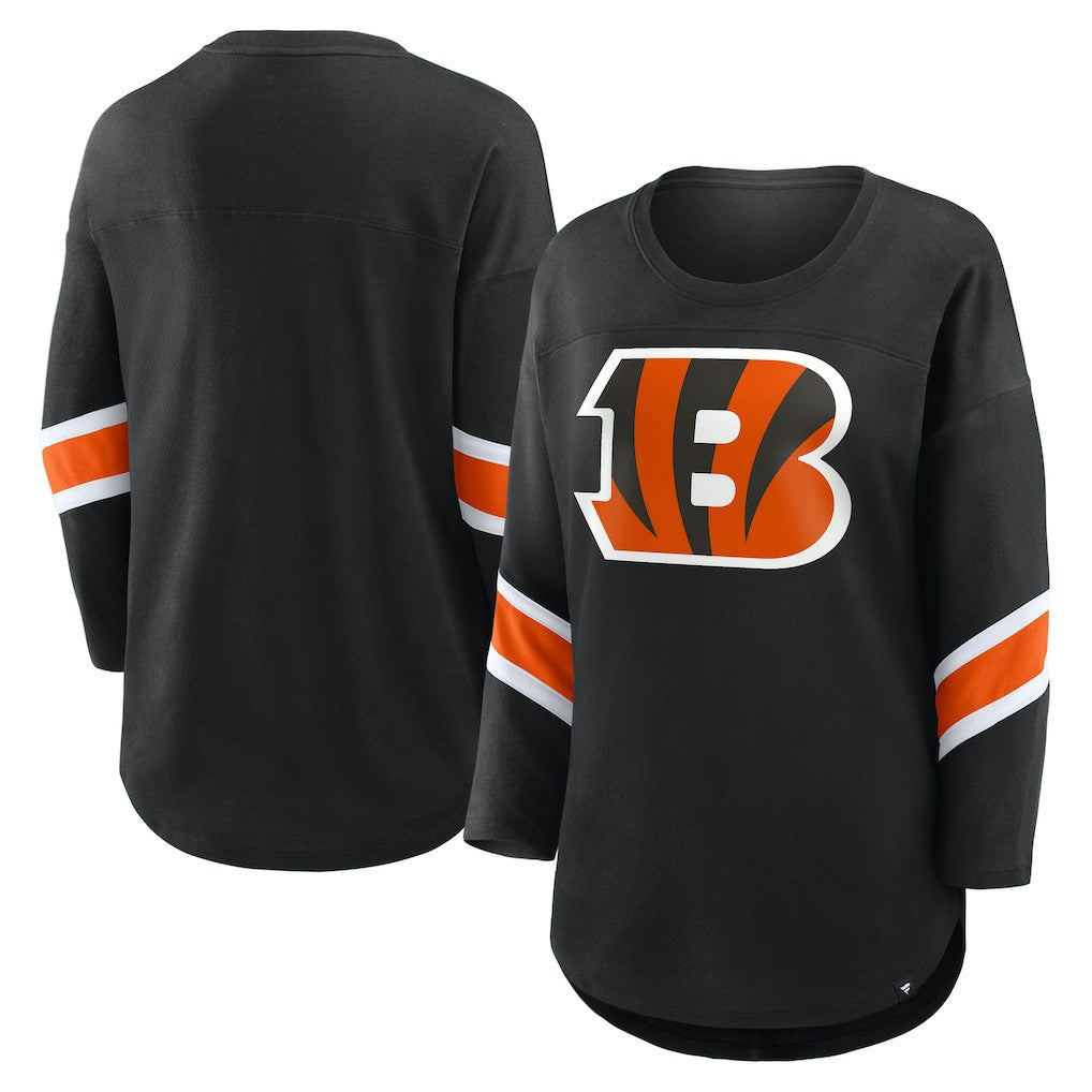 Cincinnati Bengals Women's Redzone 3/4-Sleeve T-Shirt - Black - Fanatics