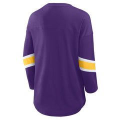 Minnesota Vikings Women's Redzone 3/4-Sleeve T-Shirt - Purple - Fanatics