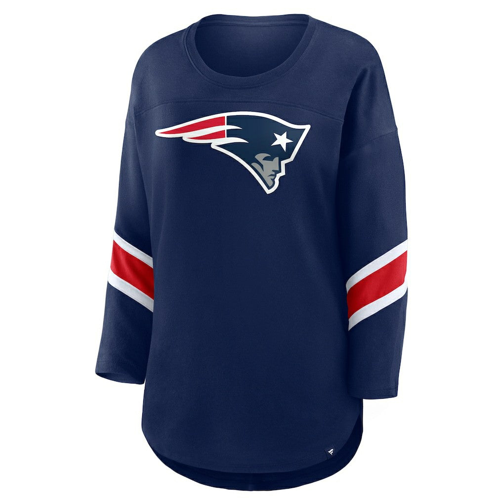 New England Patriots Women's Redzone 3/4-Sleeve T-Shirt - Navy - Fanatics