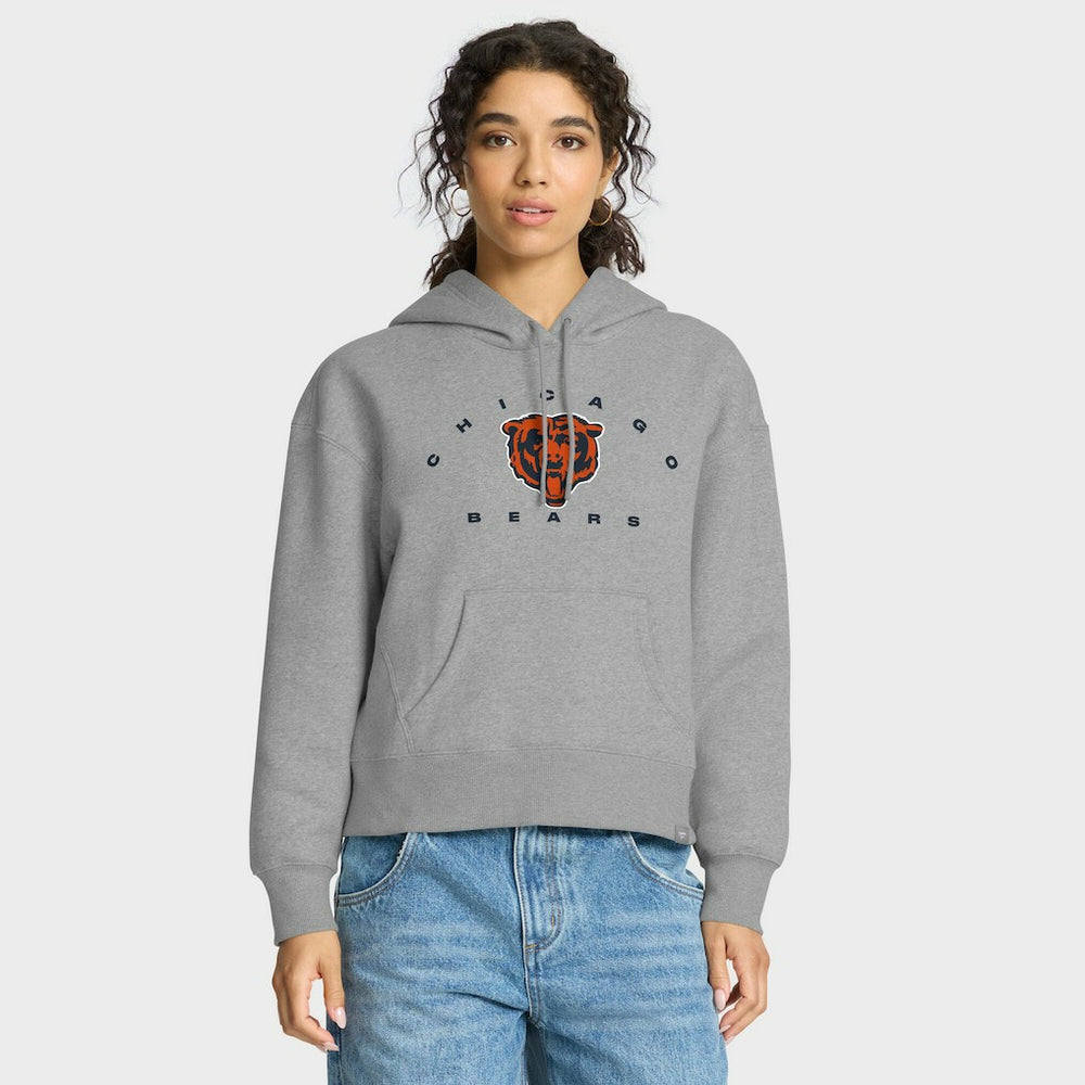 Chicago Bears Women's Eligible Receiver Legacy Pullover Hoodie - Heather Gray - Fanatics