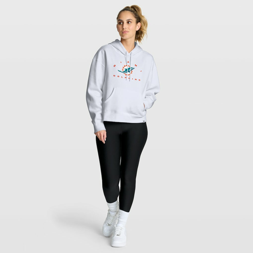 Miami Dolphins Women's Eligible Receiver Legacy Pullover Hoodie - White - Fanatics