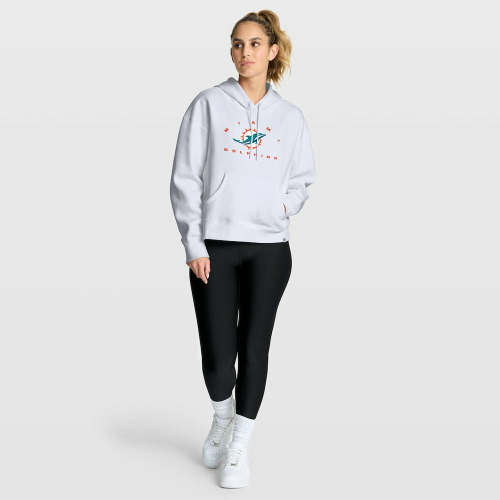 Miami Dolphins Women's Eligible Receiver Legacy Pullover Hoodie - White - Fanatics