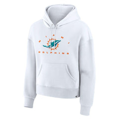 Miami Dolphins Women's Eligible Receiver Legacy Pullover Hoodie - White - Fanatics
