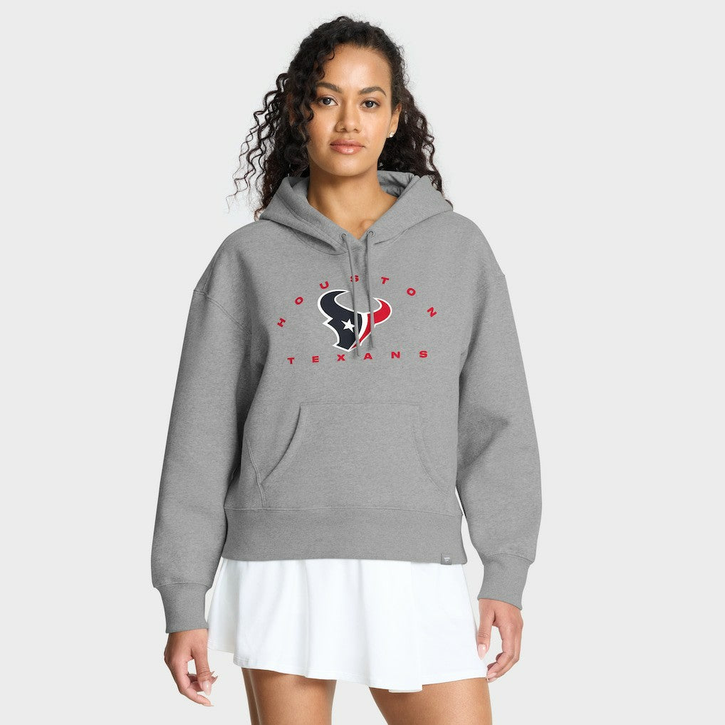 Houston Texans Women's Eligible Receiver Legacy Pullover Hoodie - Heather Gray - Fanatics