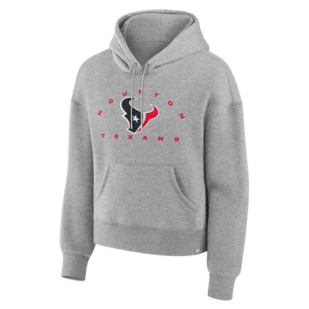 Houston Texans Women's Eligible Receiver Legacy Pullover Hoodie - Heather Gray - Fanatics