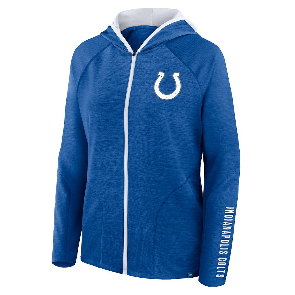 Indianapolis Colts Women's Redzone End Around Pass Raglan Full-Zip Hoodie - Royal - Fanatics