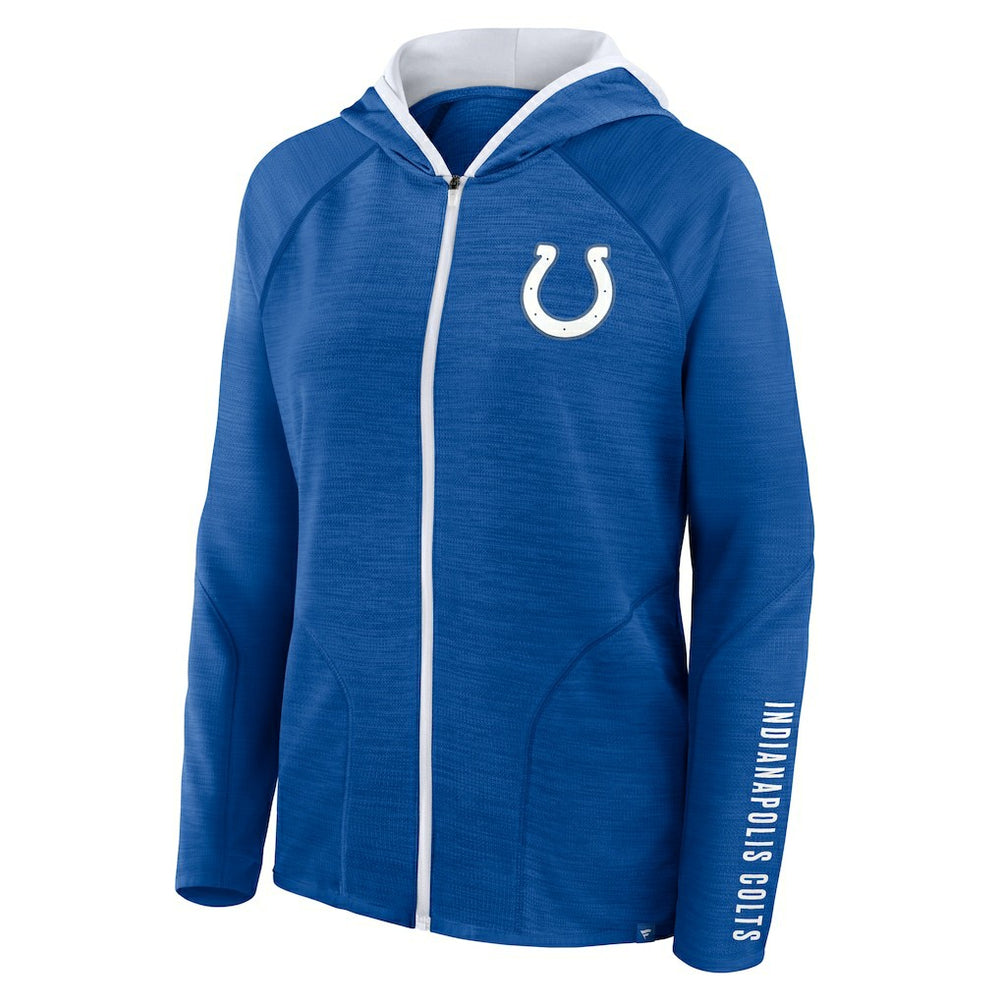 Indianapolis Colts Women's Redzone End Around Pass Raglan Full-Zip Hoodie - Royal - Fanatics