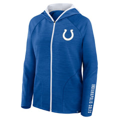 Indianapolis Colts Women's Redzone End Around Pass Raglan Full-Zip Hoodie - Royal - Fanatics