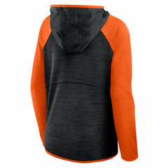 Cincinnati Bengals Women's Redzone End Around Pass Raglan Full-Zip Hoodie - Black/Orange - Fanatics