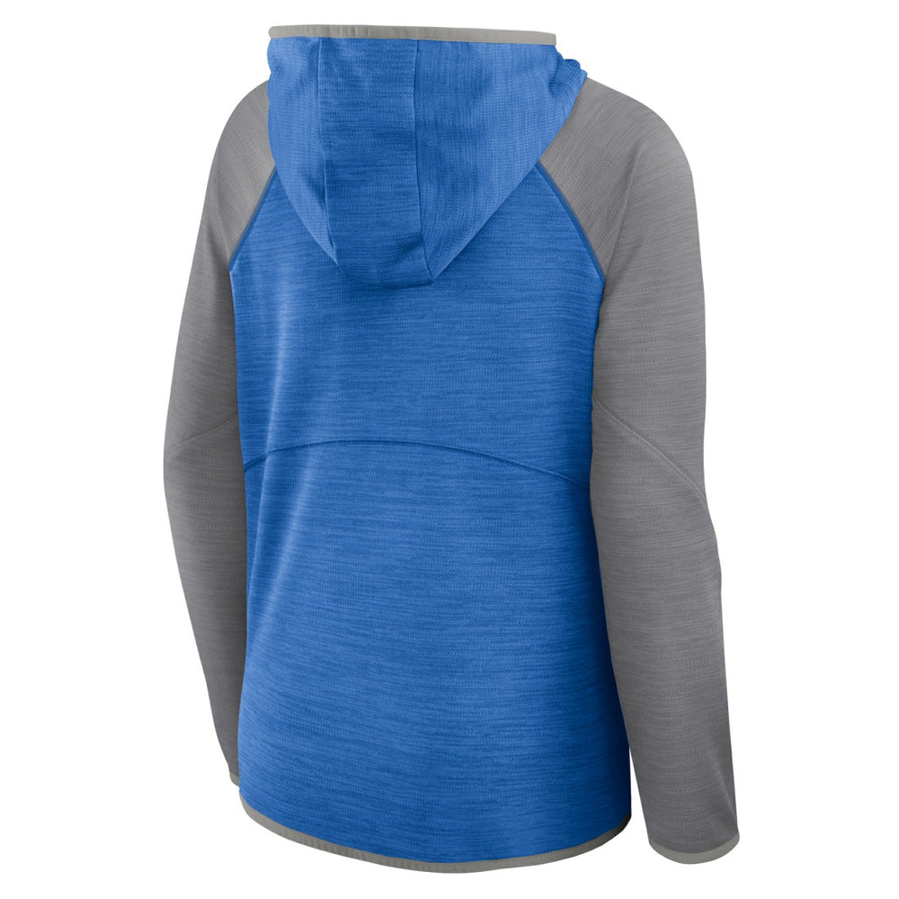 Detroit Lions Women's Redzone End Around Pass Raglan Full-Zip Hoodie - Blue/Gray - Fanatics