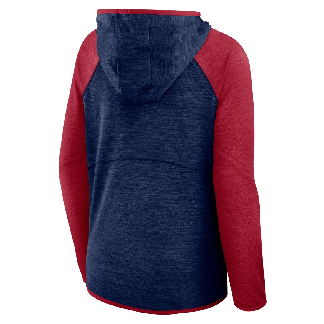 Houston Texans Women's Redzone End Around Pass Raglan Full-Zip Hoodie - Navy/Red - Fanatics