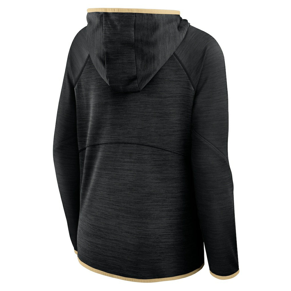 New Orleans Saints Women's Redzone End Around Pass Raglan Full-Zip Hoodie - Black - Fanatics