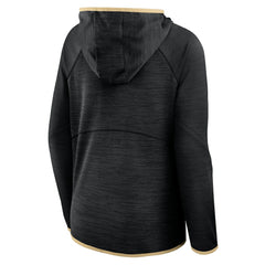 New Orleans Saints Women's Redzone End Around Pass Raglan Full-Zip Hoodie - Black - Fanatics