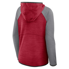 Tampa Bay Buccaneers Women's Redzone End Around Pass Raglan Full-Zip Hoodie - Red/Pewter - Fanatics