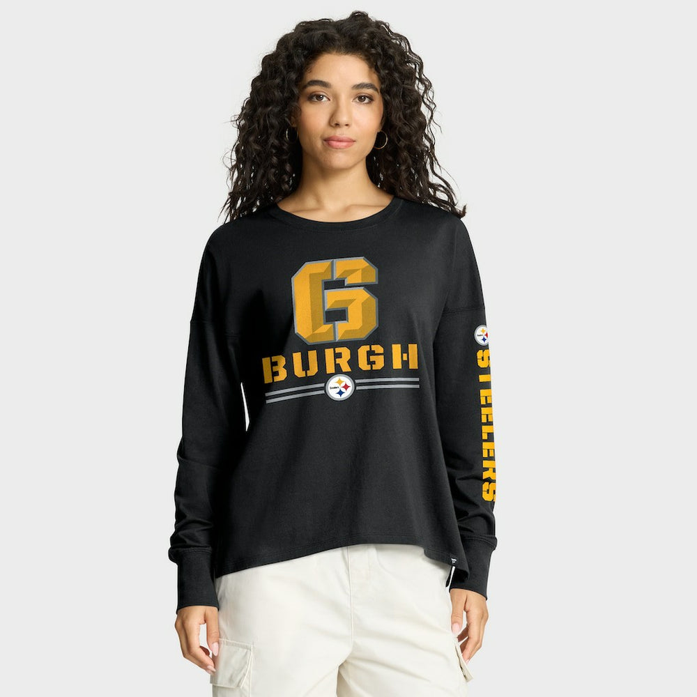 Pittsburgh Steelers Women's Hometown Legacy Long Sleeve T-Shirt - Black - Fanatics