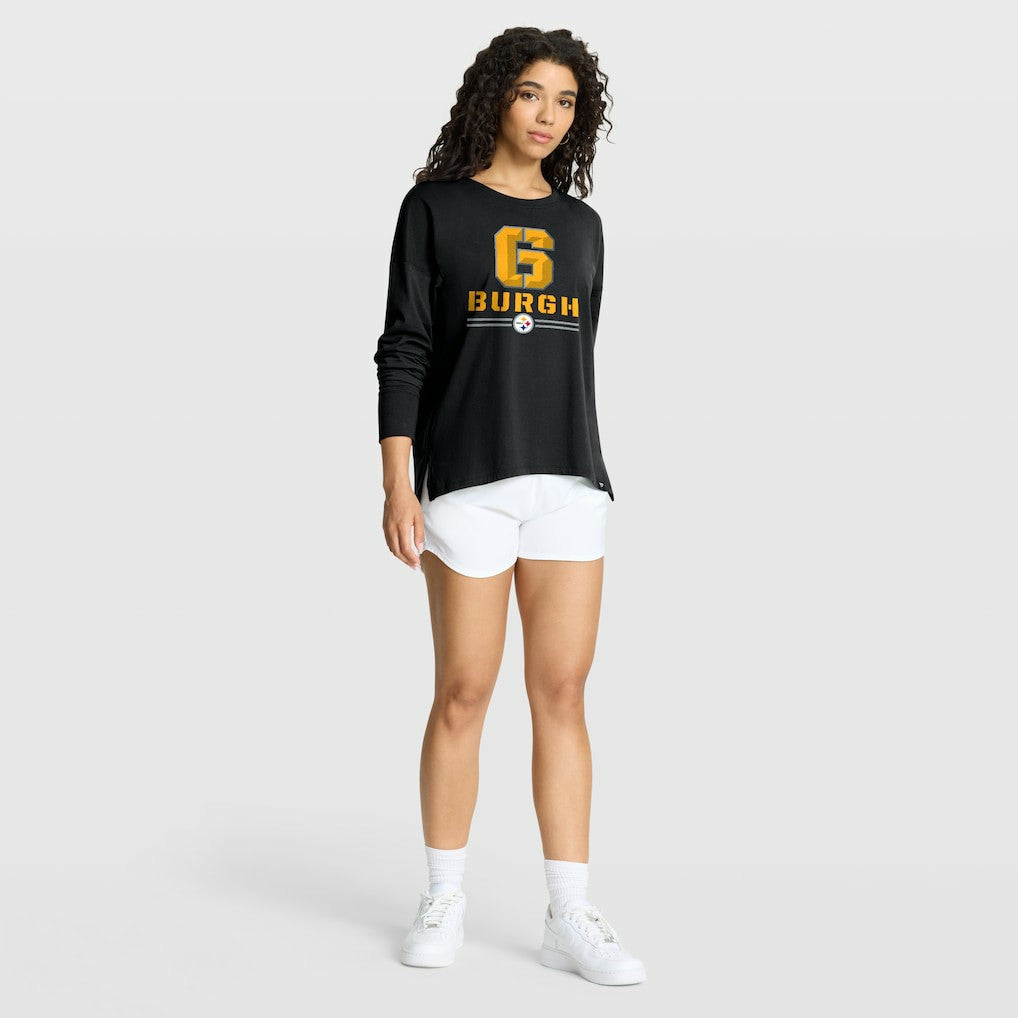 Pittsburgh Steelers Women's Hometown Legacy Long Sleeve T-Shirt - Black - Fanatics