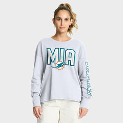 Miami Dolphins Women's Hometown Legacy Long Sleeve T-Shirt - White - Fanatics