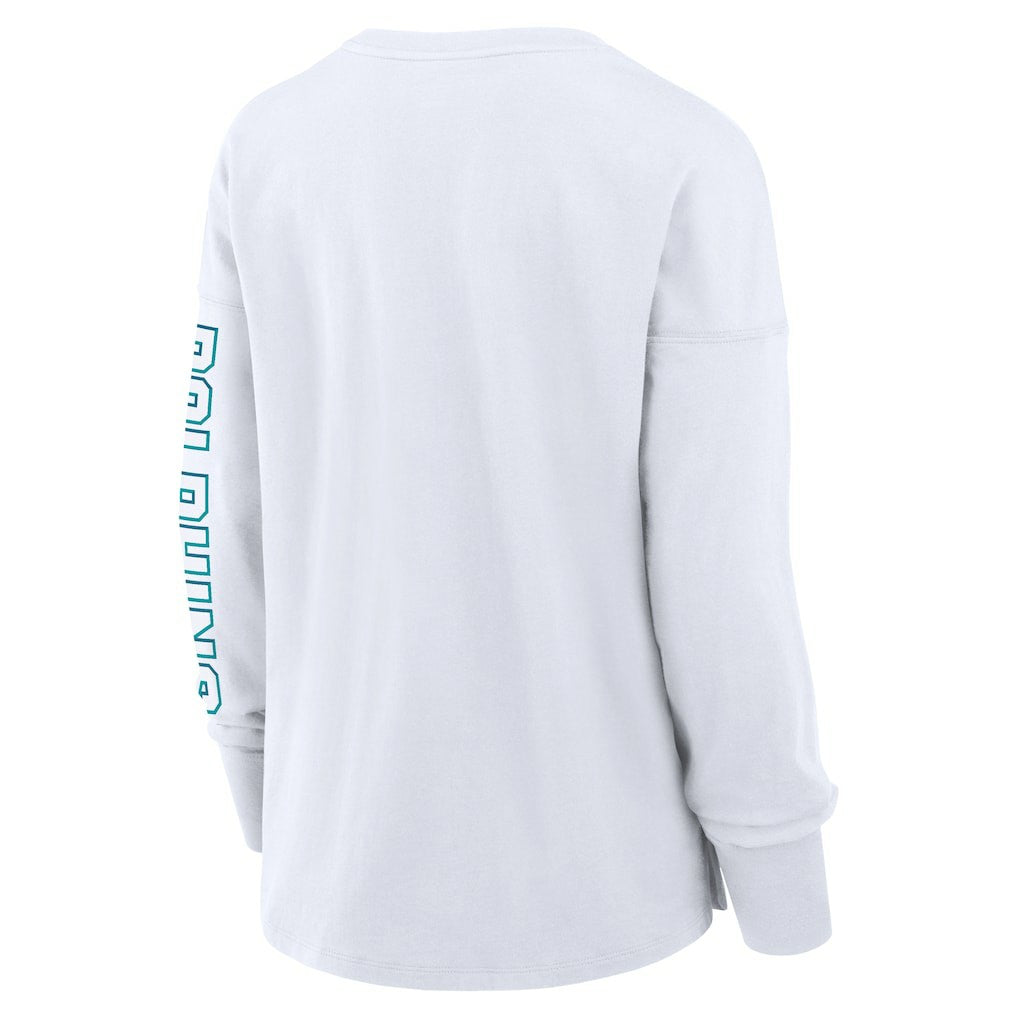 Miami Dolphins Women's Hometown Legacy Long Sleeve T-Shirt - White - Fanatics