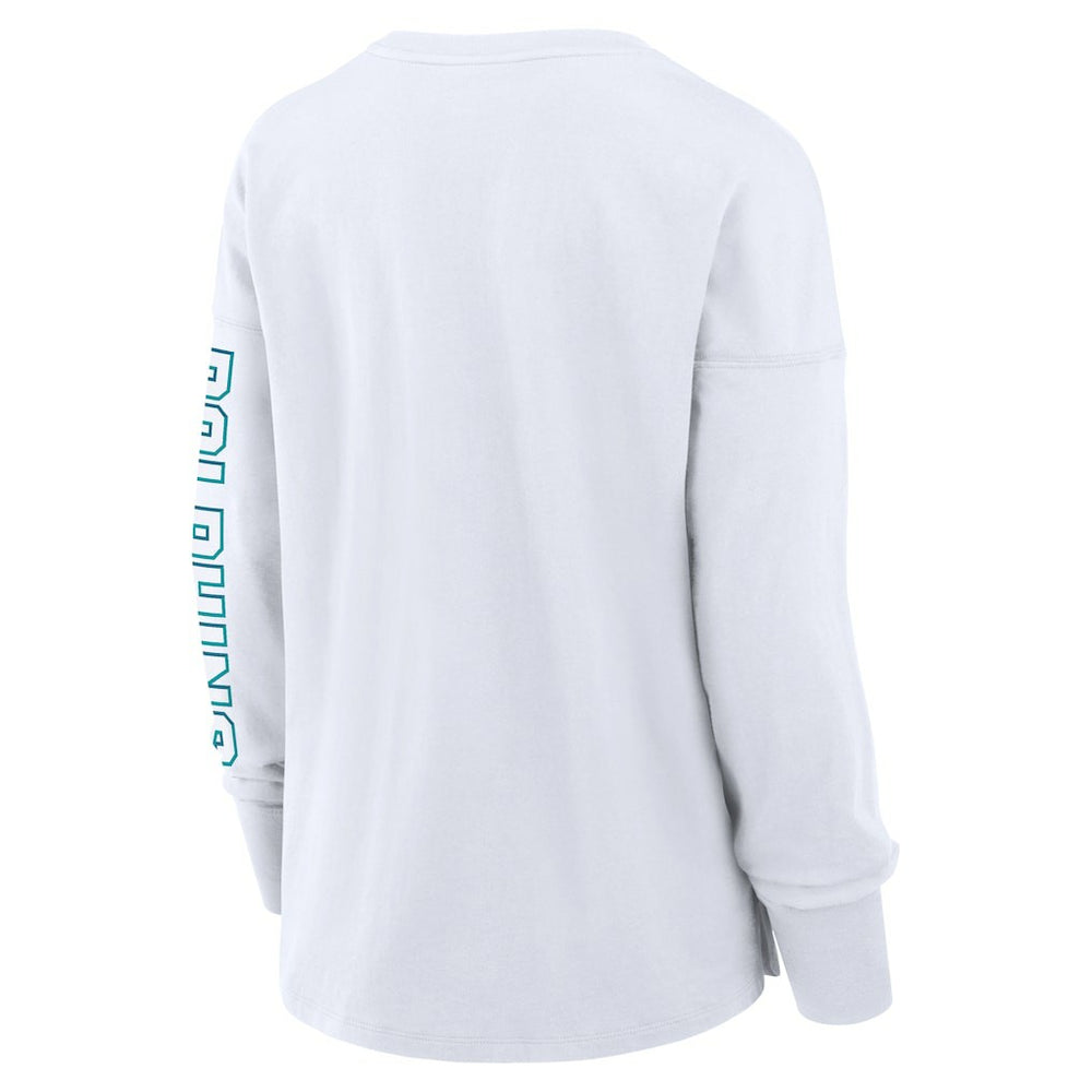 Miami Dolphins Women's Hometown Legacy Long Sleeve T-Shirt - White - Fanatics