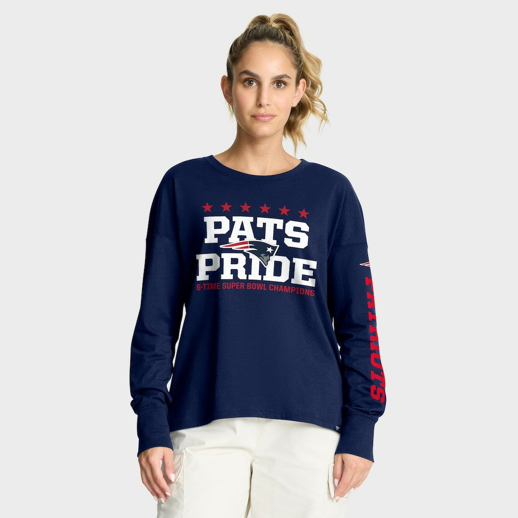 New England Patriots Women's Hometown Legacy Long Sleeve T-Shirt - Navy - Fanatics