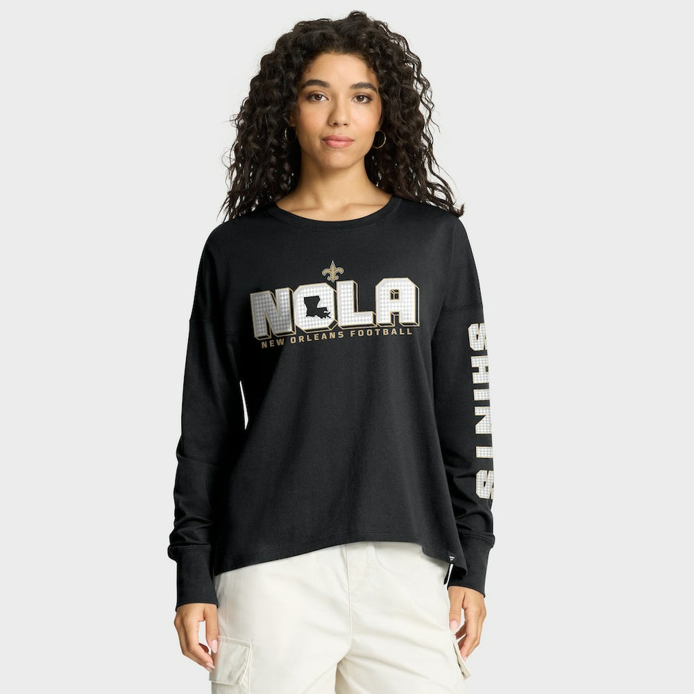 New Orleans Saints Women's Hometown Legacy Long Sleeve T-Shirt - Black - Fanatics