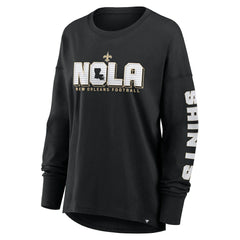 New Orleans Saints Women's Hometown Legacy Long Sleeve T-Shirt - Black - Fanatics