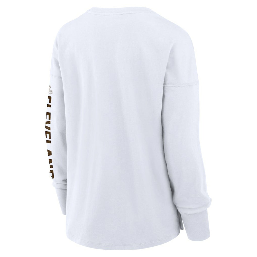 Cleveland Browns Women's Hometown Legacy Long Sleeve T-Shirt - White - Fanatics