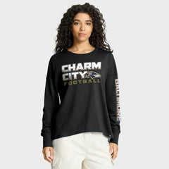 Baltimore Ravens Women's Hometown Legacy Long Sleeve T-Shirt - Black - Fanatics