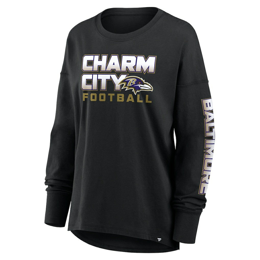 Baltimore Ravens Women's Hometown Legacy Long Sleeve T-Shirt - Black - Fanatics