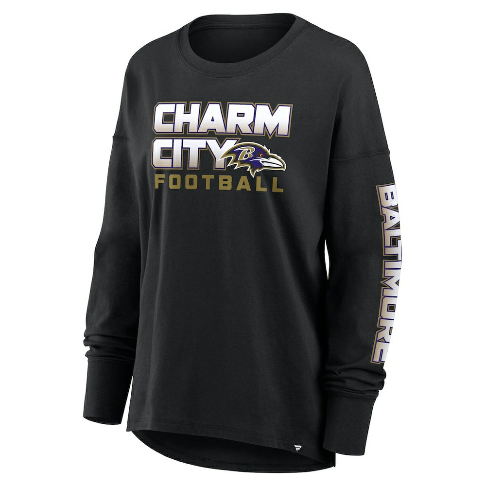 Baltimore Ravens Women's Hometown Legacy Long Sleeve T-Shirt - Black - Fanatics