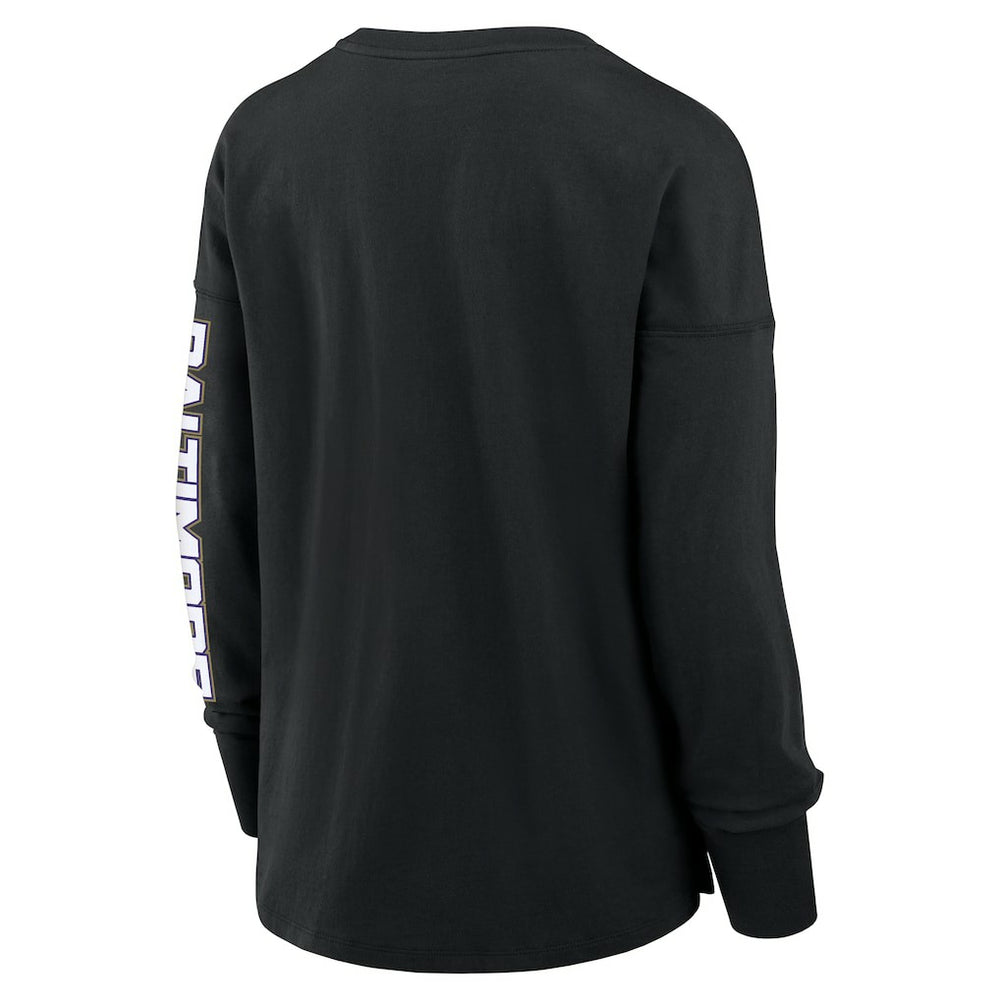 Baltimore Ravens Women's Hometown Legacy Long Sleeve T-Shirt - Black - Fanatics