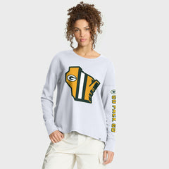 Green Bay Packers Women's Hometown Legacy Long Sleeve T-Shirt - White - Fanatics
