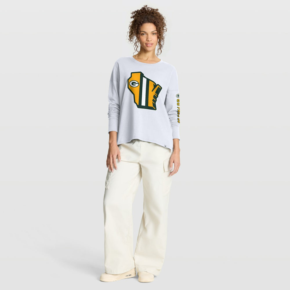 Green Bay Packers Women's Hometown Legacy Long Sleeve T-Shirt - White - Fanatics