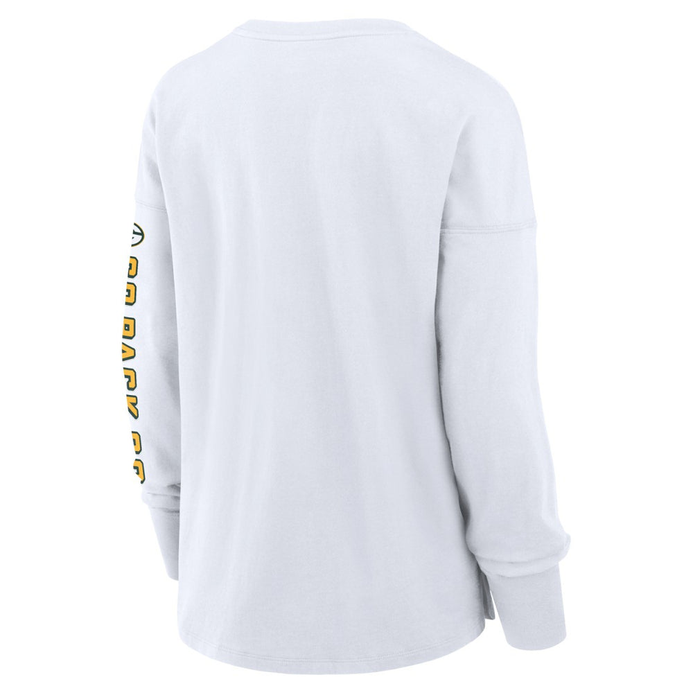 Green Bay Packers Women's Hometown Legacy Long Sleeve T-Shirt - White - Fanatics