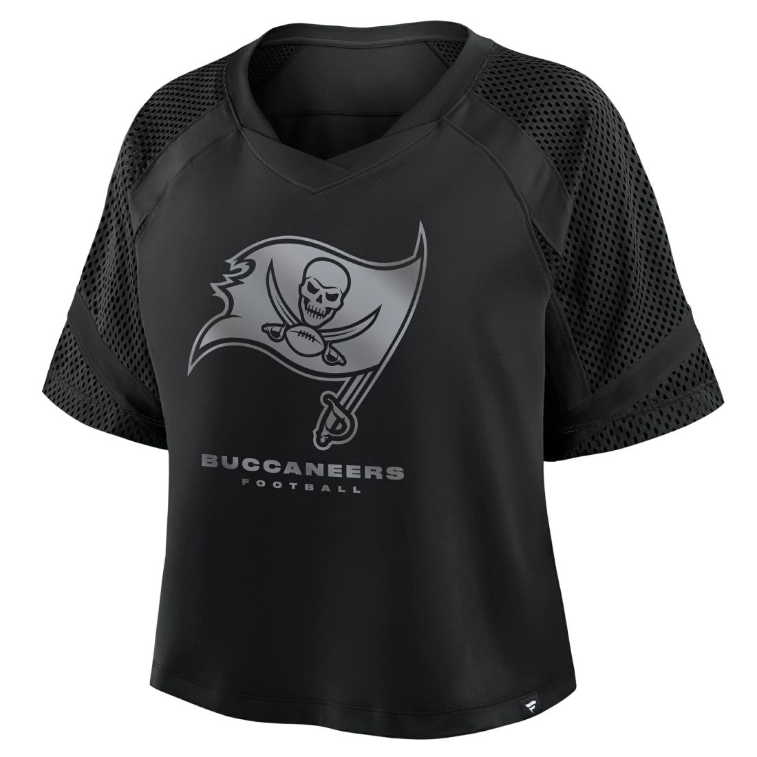 Tampa Bay Buccaneers Women's Oversized Raglan V-Neck Blackout Fashion Jersey - Fanatics