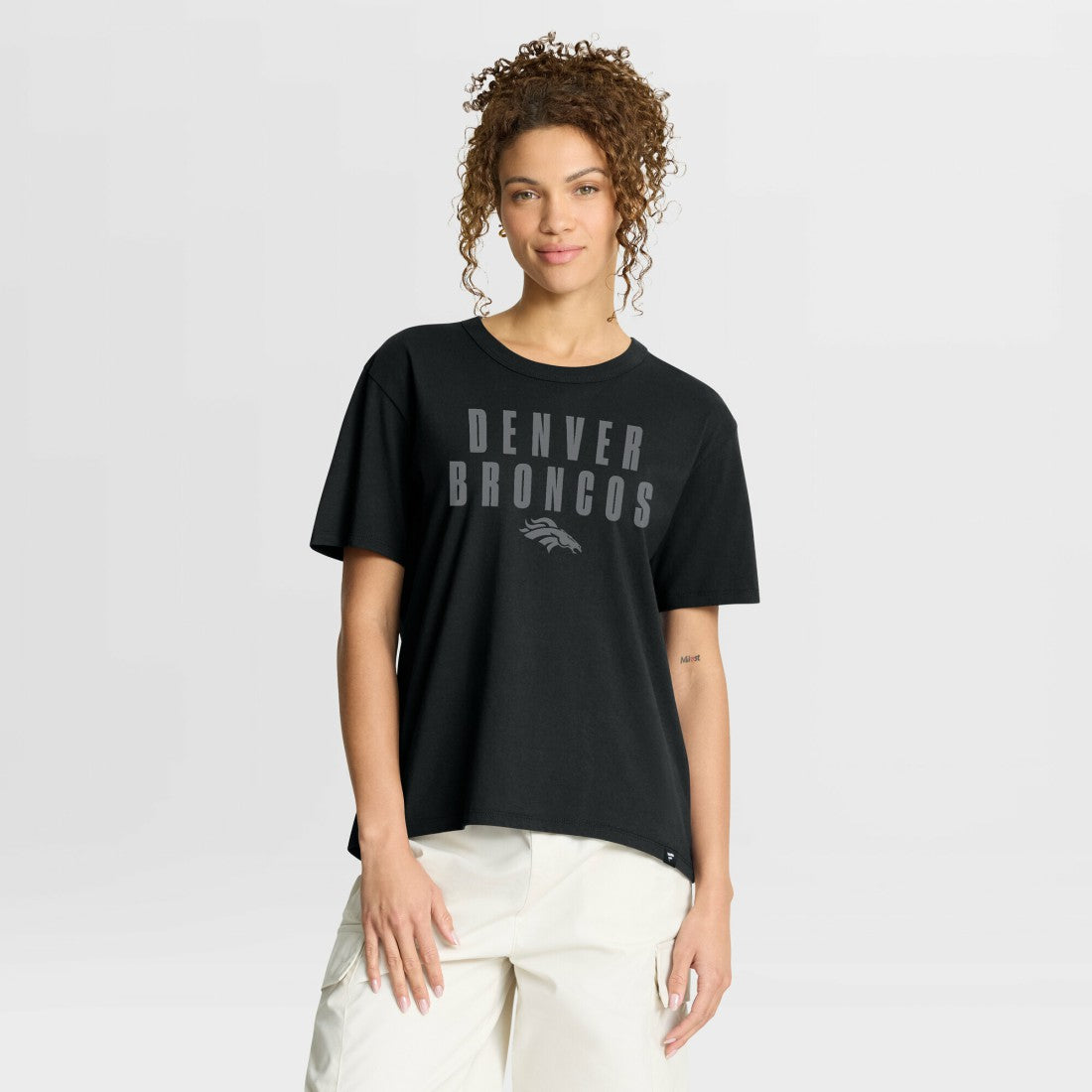 Denver Broncos Women's Blackout Kneel Down Legacy T-Shirt - Black - Fanatics