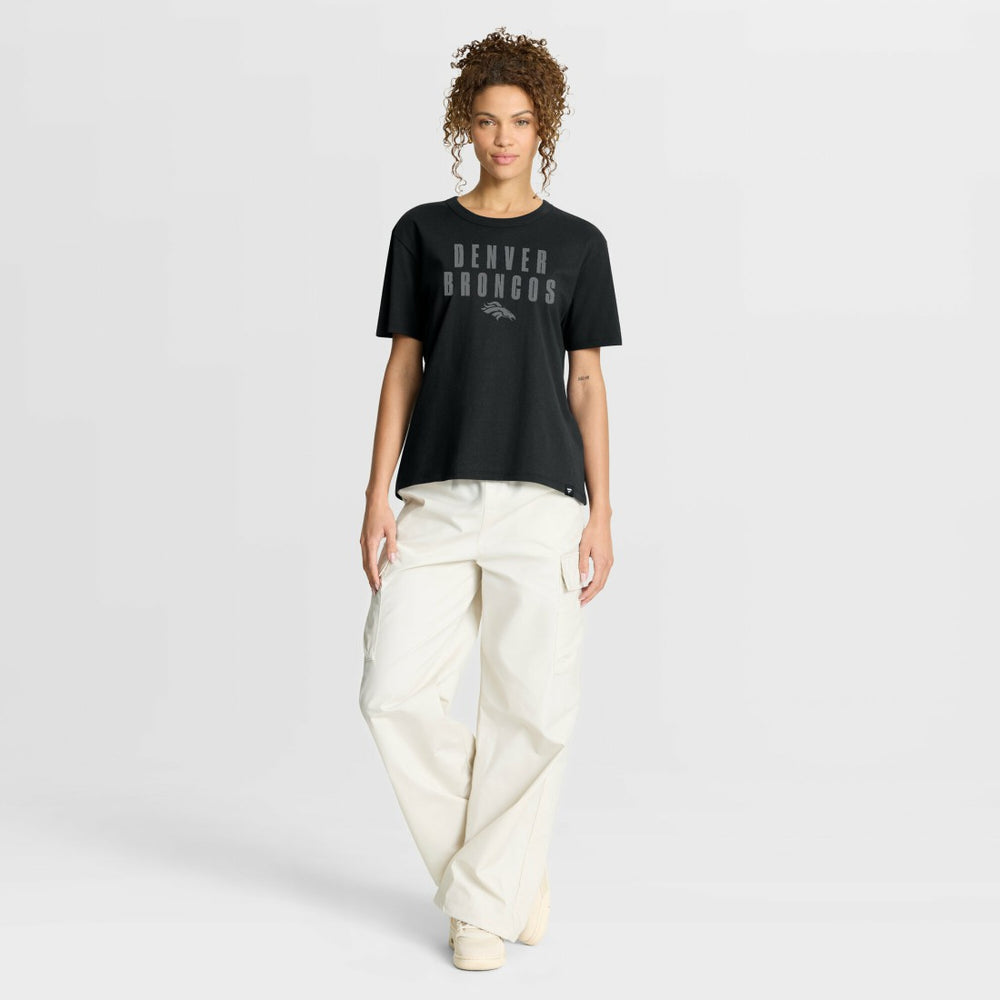 Denver Broncos Women's Blackout Kneel Down Legacy T-Shirt - Black - Fanatics